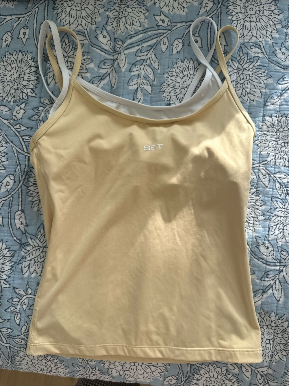 SET Active Yellow Tank & Short Set - Picture 1 of 5